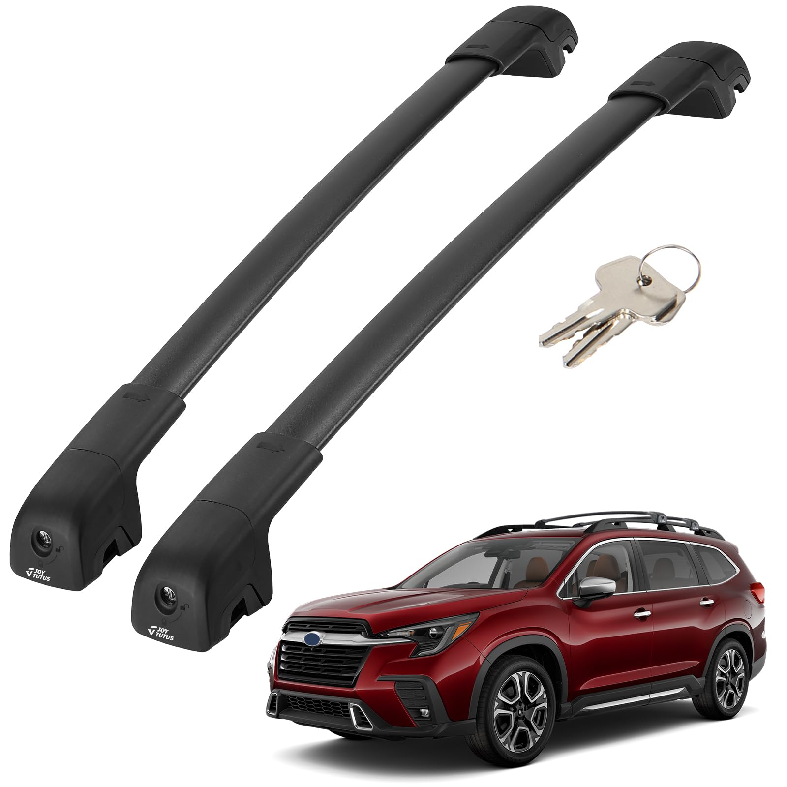 JOYTUTUS Lockable Car Roof Rack Cross Bars Compatible with Subaru Ascent 2019-2024, 220LB Aluminum Crossbars for Roof Racks Suit
