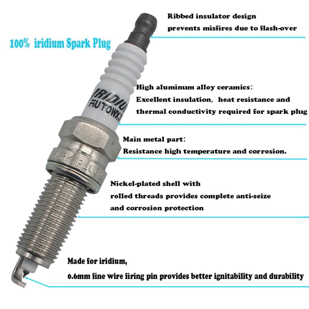 Autowxjq Iridium Spark Plug 6Pcs Replace Lkr7Dix-11S 93175