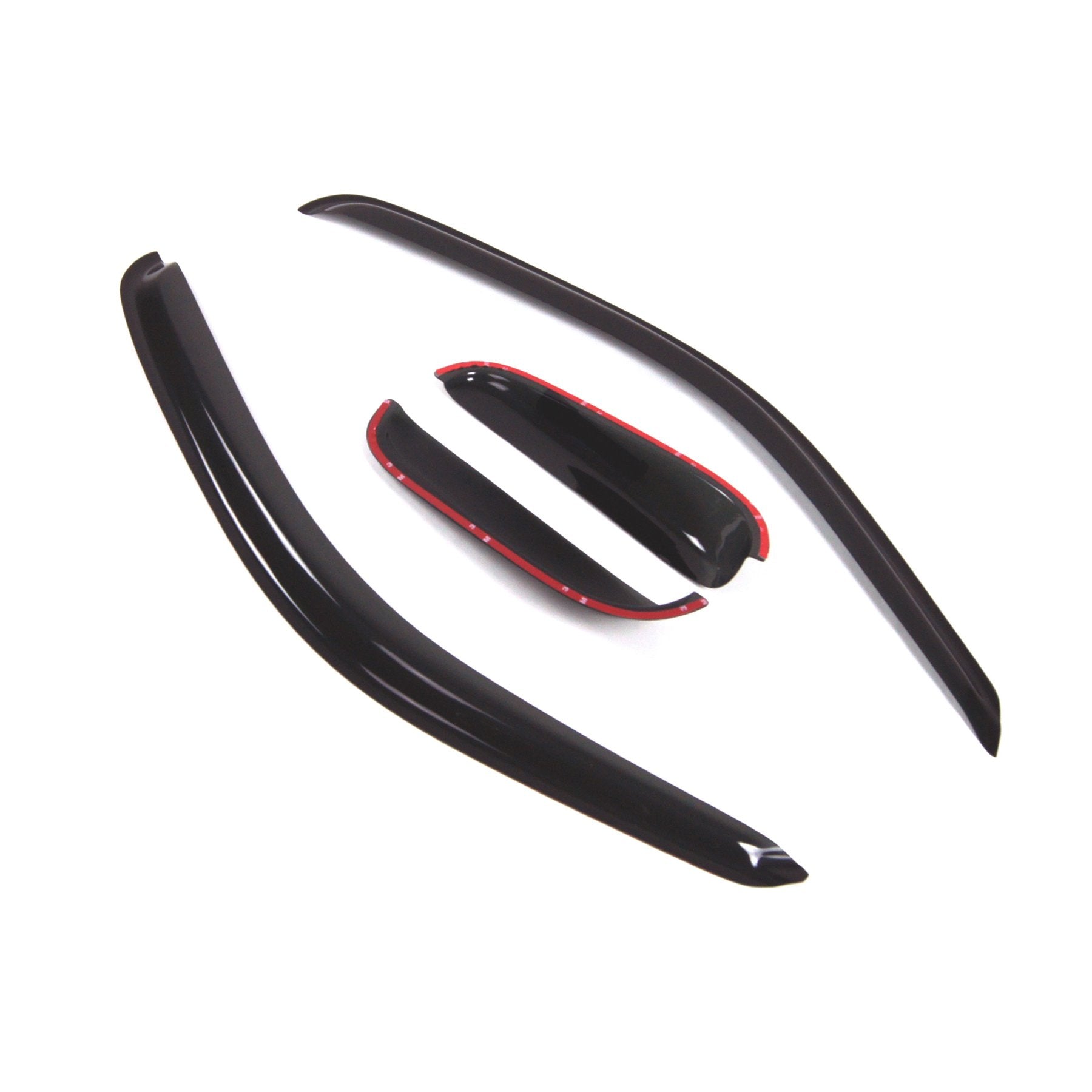 Tuningpros Wd2-452 Dark Smoke 4 Pcs Set Window Visor (Outside Mount) Deflector Rain Guard Compatible With 1995-2004 Toyota Tacom