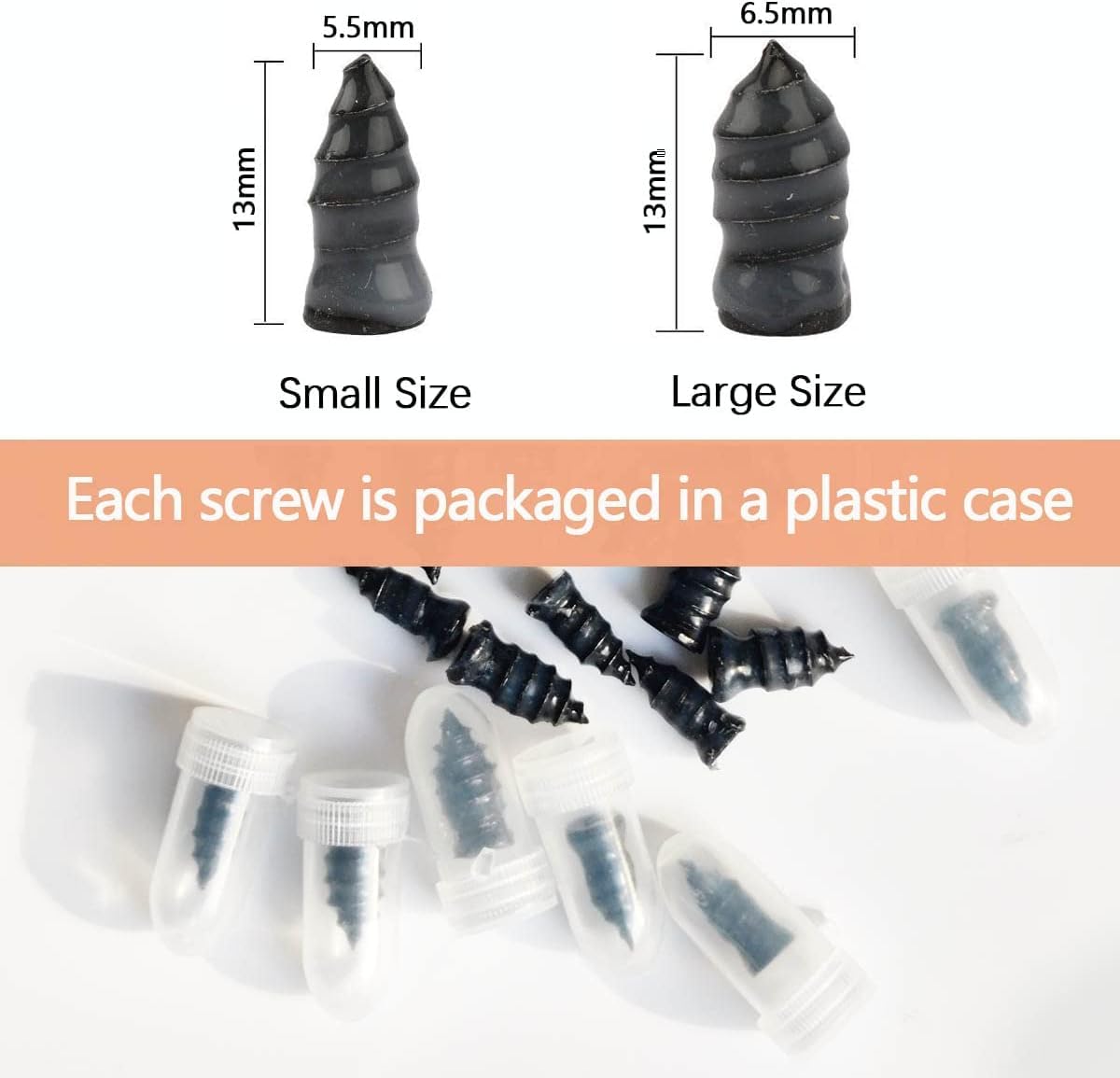 60 Pcs Tire Repair Rubber Nail, Tire Repair Nail Tire Repair Rubber Screws Fast Tool Self-Service Tire Repair Nail Vacuum Tire R