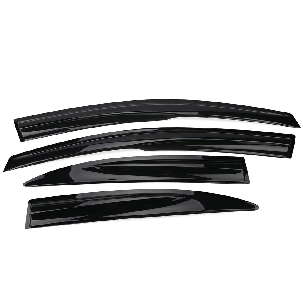 Ikon Motorsports Tape On External Window Visor, Compatible With 2006-2011 Honda Civic Sedan 4-Door Only, Acrylic Smoke Tinted Su
