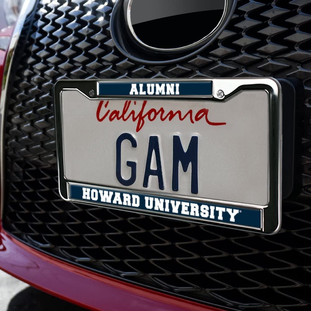 Howard University Alumni Logo Full Size Standard License Plate Metal Frame