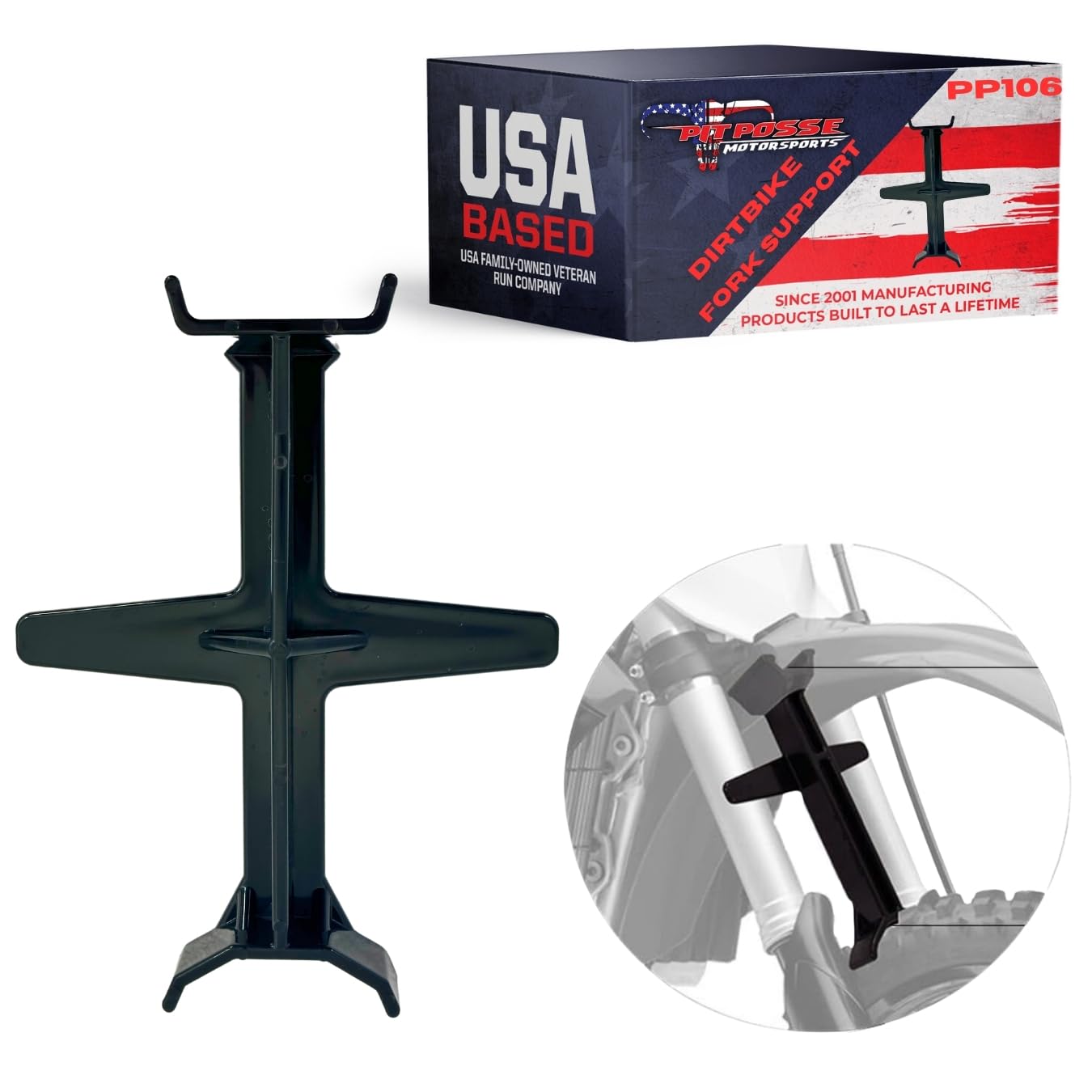 Pit Posse Pp106 Motocross Dirt Bike Fork Support For Suspension Fork Seal For Springs Fork Saver Brace - Large 10.5'' L - Motorc