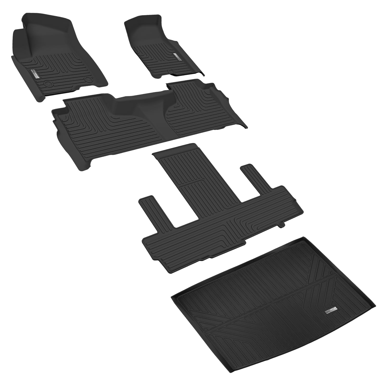 Xinshangxiu 3 Row Floor Mats & Cargo Trunk Liner For 2021 2022 2023 2024 Chevrolet Chevy Suburban/Gmc Yukon Xl/Cadillac Escalade
