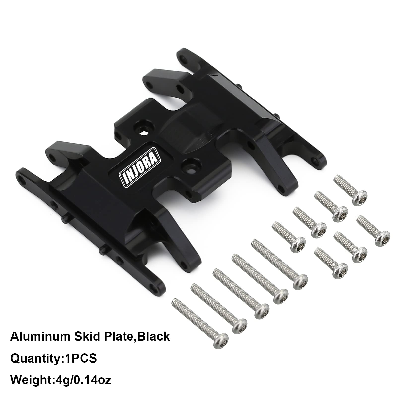 Injora Rc Skid Plate For Axial Scx24 Bronco Gladiator Deadbolt C10 Upgrades Parts 1/24 Rc Crawler(Black