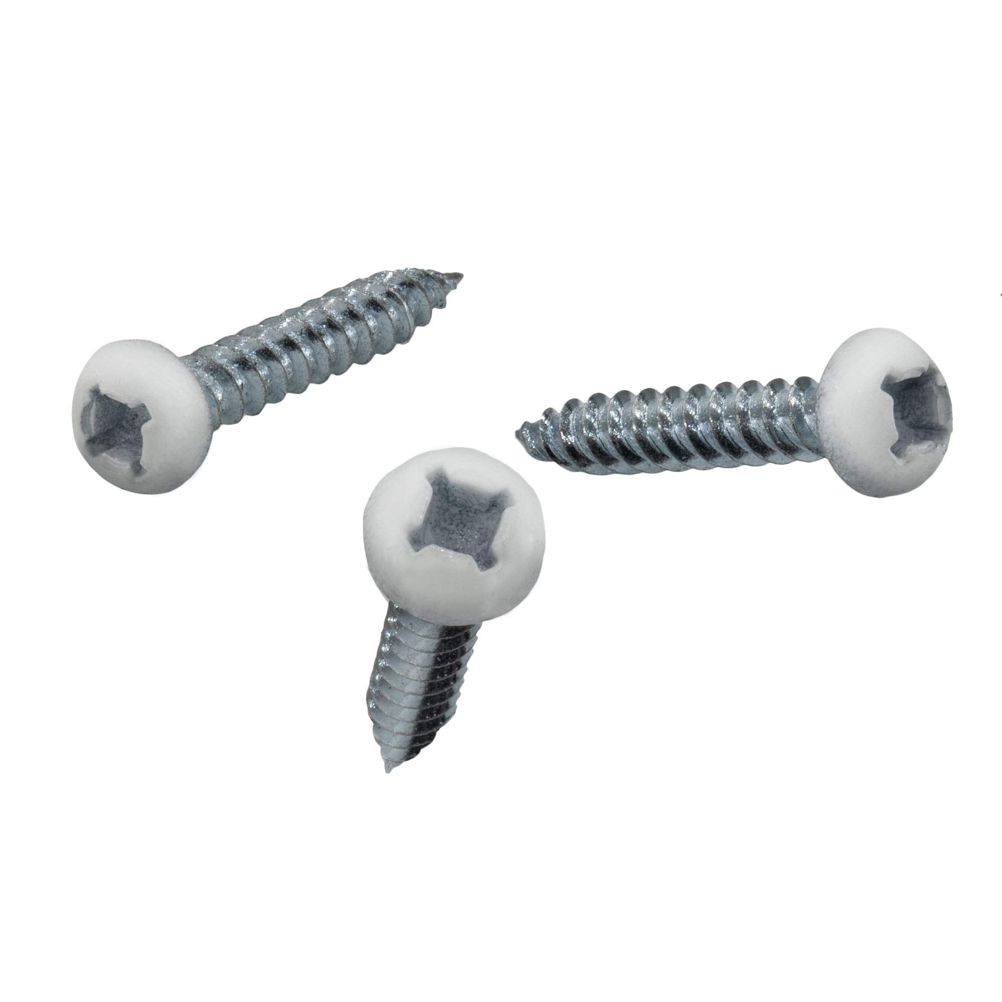 8x1 Pan Head Metal RV Screws | Polar White | Multi-Pack | RV Interior Screws | Factory Finished Look | (1000)