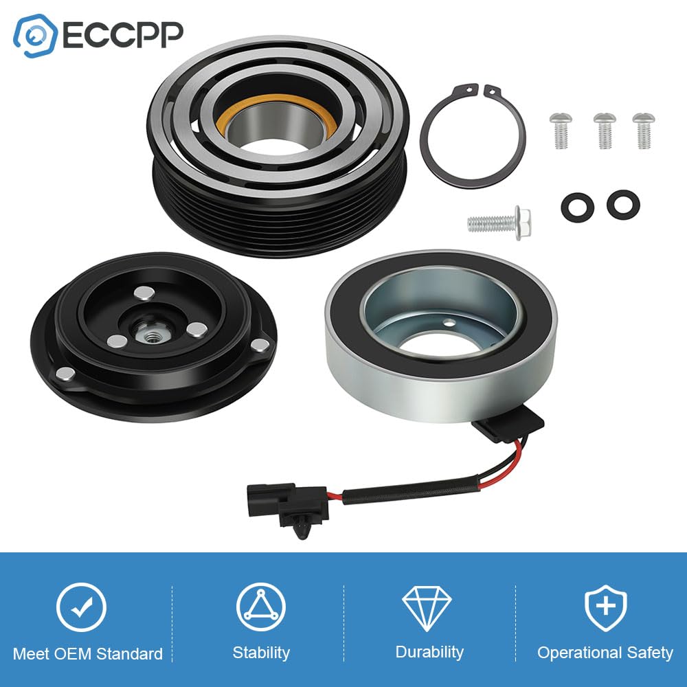 Eccpp Ac Clutch 2014-2019 For Infiniti Qx60 3.5L 2007-2012 For Nissan Altima 3.5L Ac Compressor Clutch Assembly Kit Pulley Coil