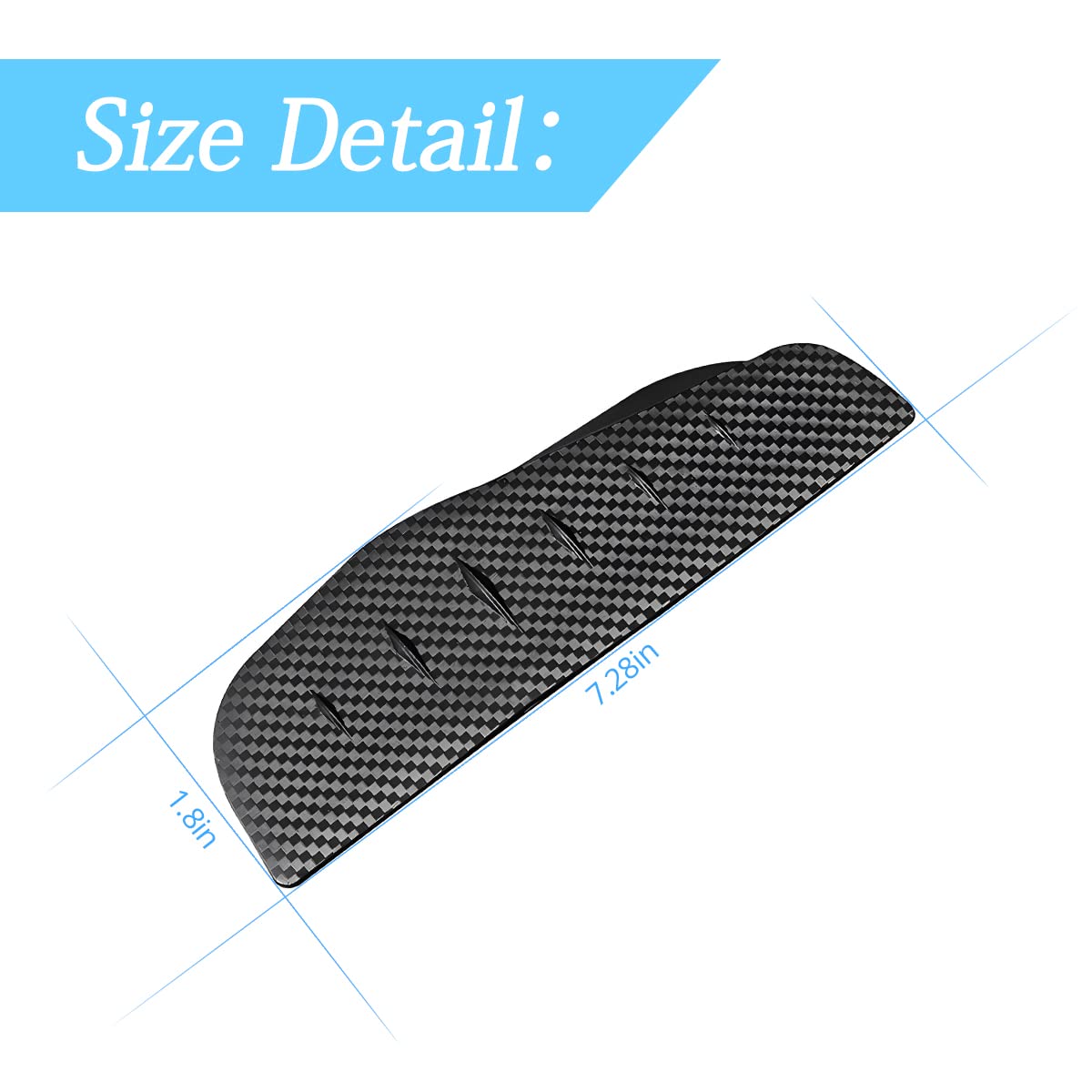 Blilo 2Pcs Smoke Visor Guards For Car Side Mirrors - Waterproof Carbon Fiber Auto Rain Eyebrows For Cars, Trucks And Suvs - Univ