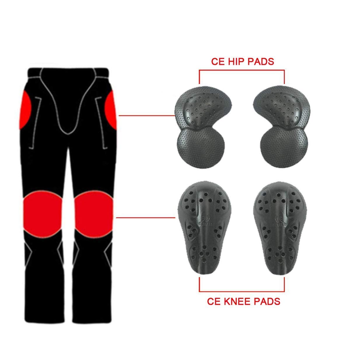 Men'S Motorcycle Riding Pants Denim Jeans Protect Pads Equipment With Knee And Hip Armor Pads Ves6 (Army Green, S=28)