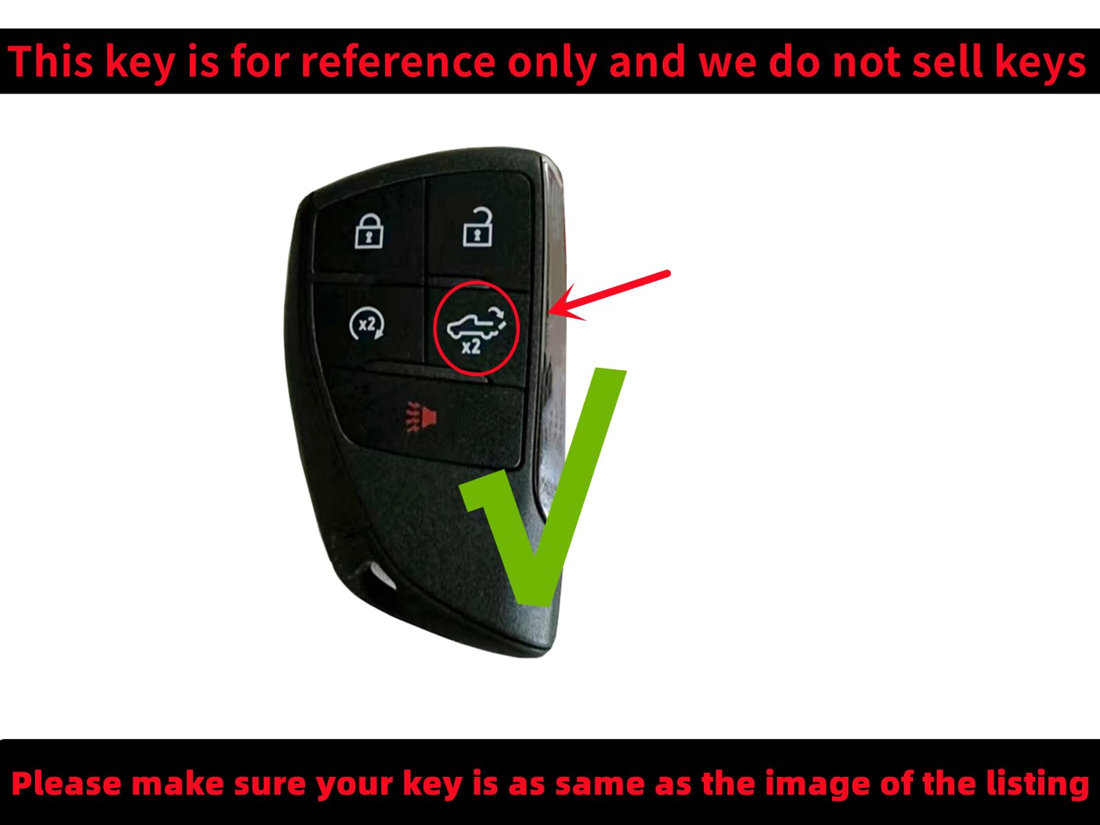 Reprotecting Silicone Rubber Key Fob Cover Compatible With 2022 2023 Chevrolet Silverado 1500 Gmc Sierra 1500 (Black Red)