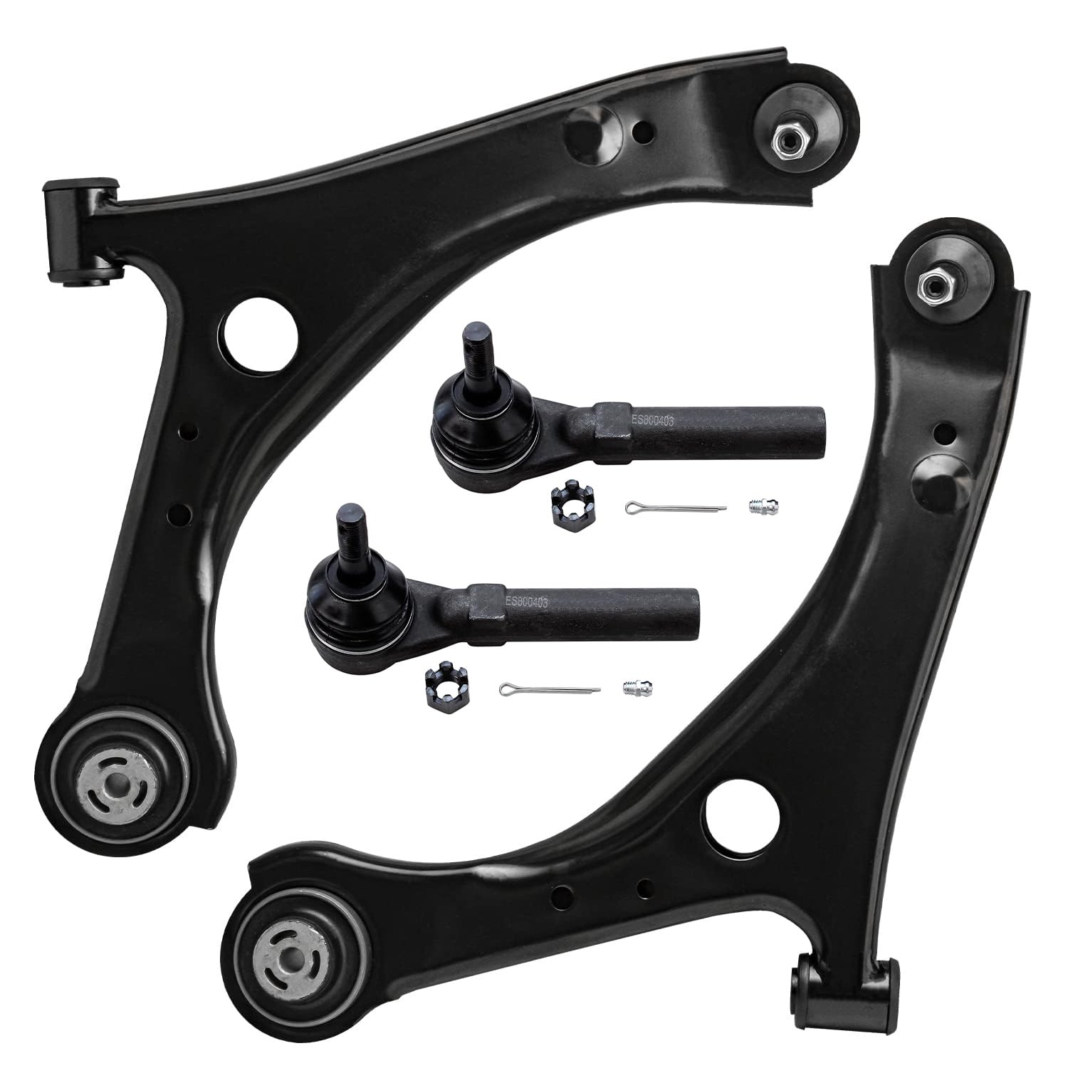 Detroit Axle - Front 4pc Control Arms Kit for Dodge Grand Caravan Chrysler Town & Country Ram C/V VW Routan, 2 Lower Control Arm