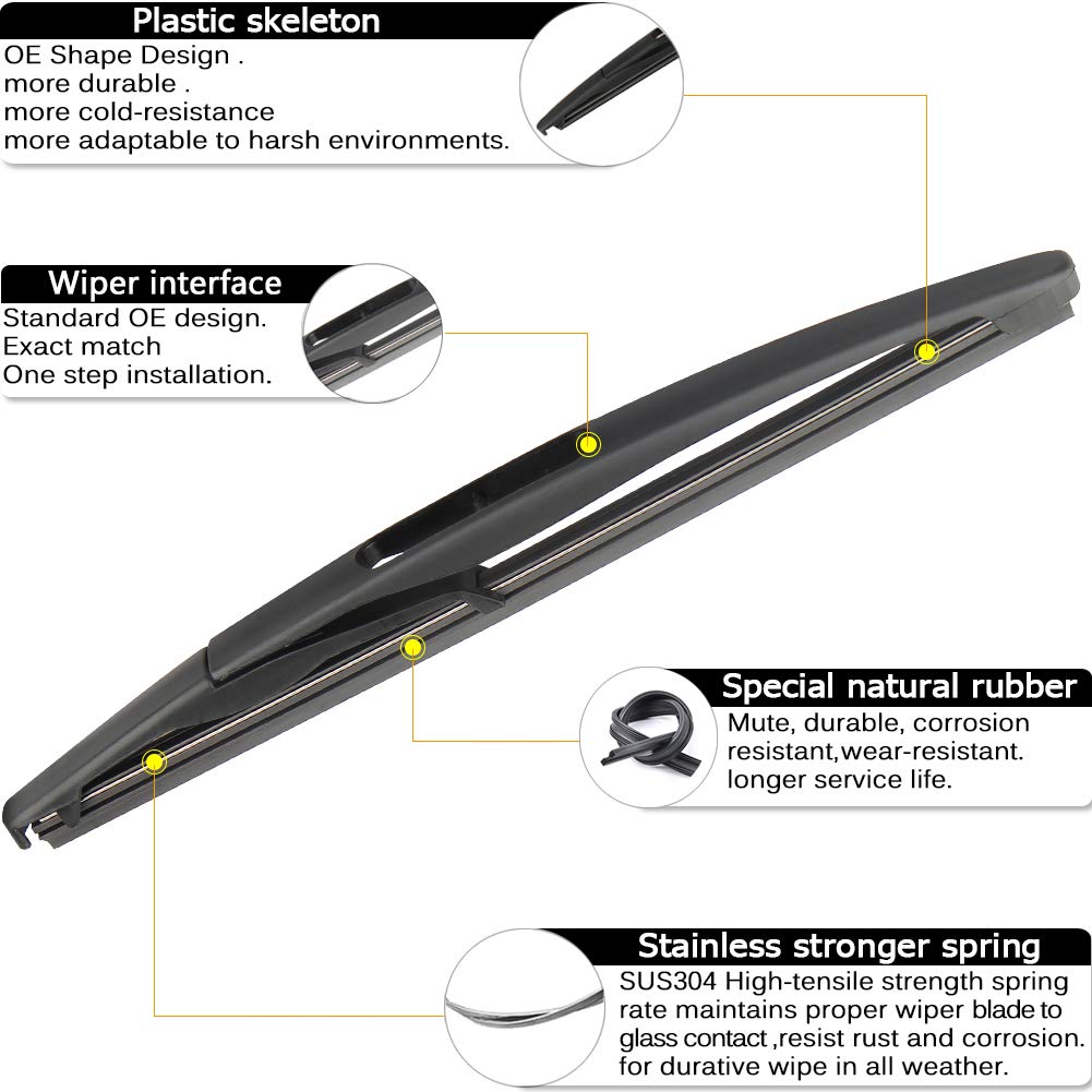For Genuine 15276248 Window Wiper Arm Set-Replacement For GMC Acadia,Saturn Outlook 2007-2012, Rear Windshield Wiper Arm Blade A