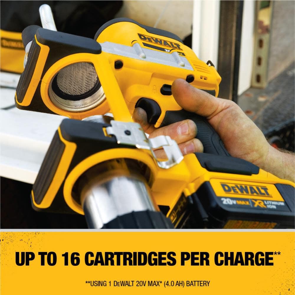 Dewalt 20V Max Grease Gun Kit, Cordless, 42    Long Hose, 10,000 Psi, Variable Speed Triggers, Battery And Charger Included (Dcg