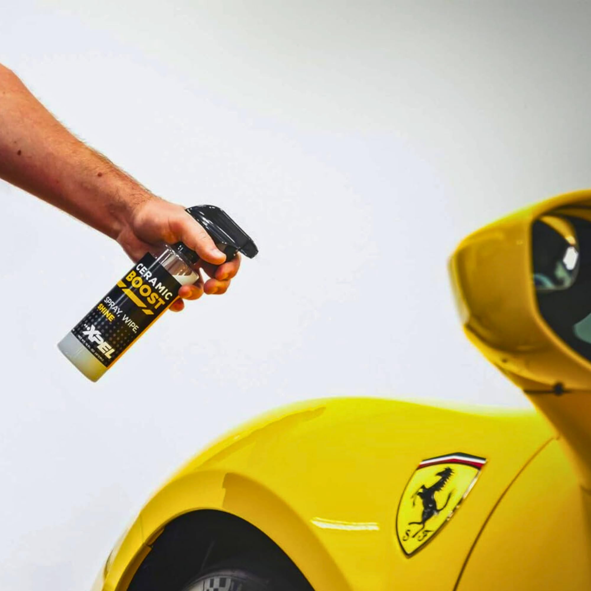 XPEL Ceramic Boost Spray Coating, 16oz - Silicon Dioxide Detail Spray, Water Repellent for Cars, White, Model R1390