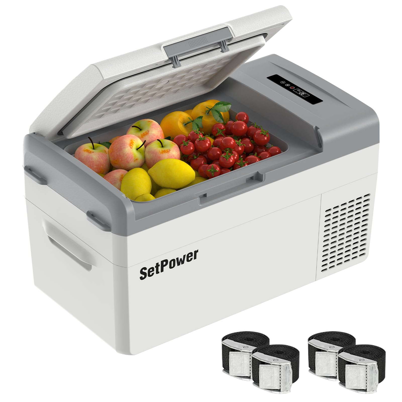 Setpower Electric Coolers For Vehicles Ac/Dc 12V Refrigerator, 20L/21Qt Car Refrigerator Portable Freezer, Car Fridge Plug In Co