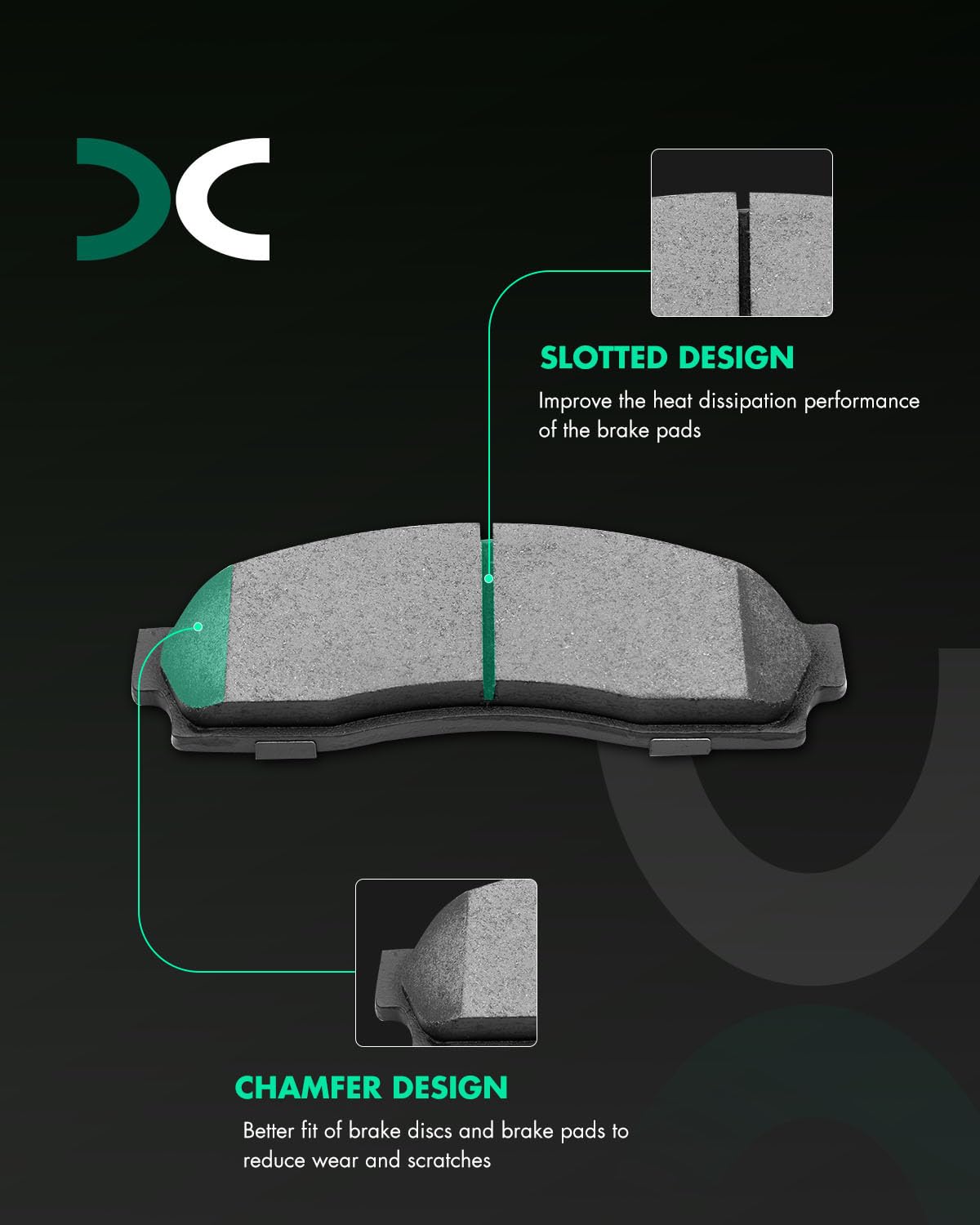 Ceramic Brake Pads Kits,Scitoo 8Pcs Brakes Pads Set Fit For 2002-2005 For Ford Explorer,2002-2005 For Mercury Mountaineer
