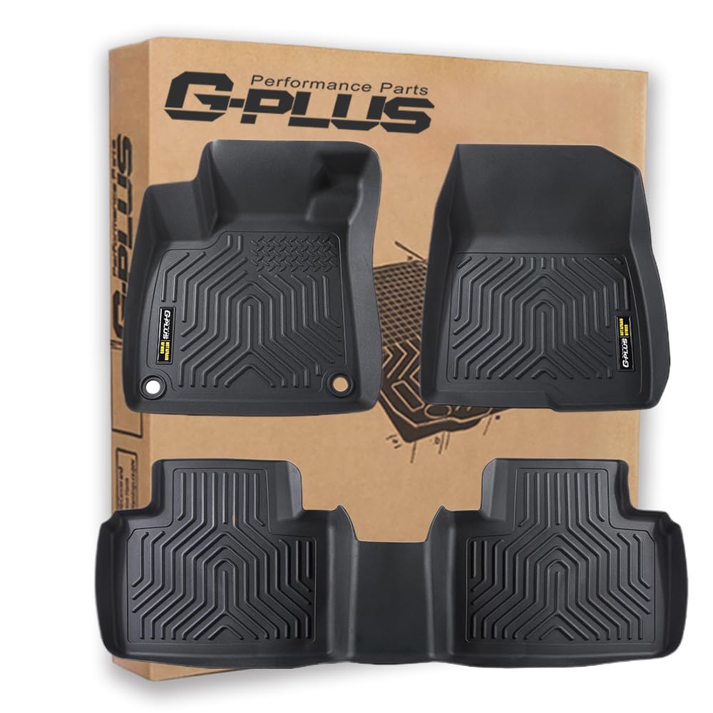 G-PLUS Floor Mats Compatible with Honda Accord Sedan 2018-2022 TPE All Weather Full Cover Protection 3 Piece,Black