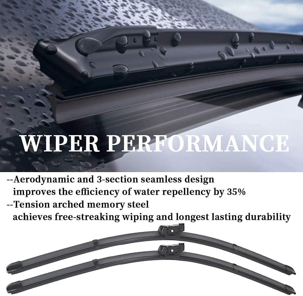 Autoboo 24''+20'' Windshield Wipers With 13'' Rear Wiper Blades Replacement For Audi Q5 2009-2017,Sq5 2014-2017,Rs Q3 2021-2022