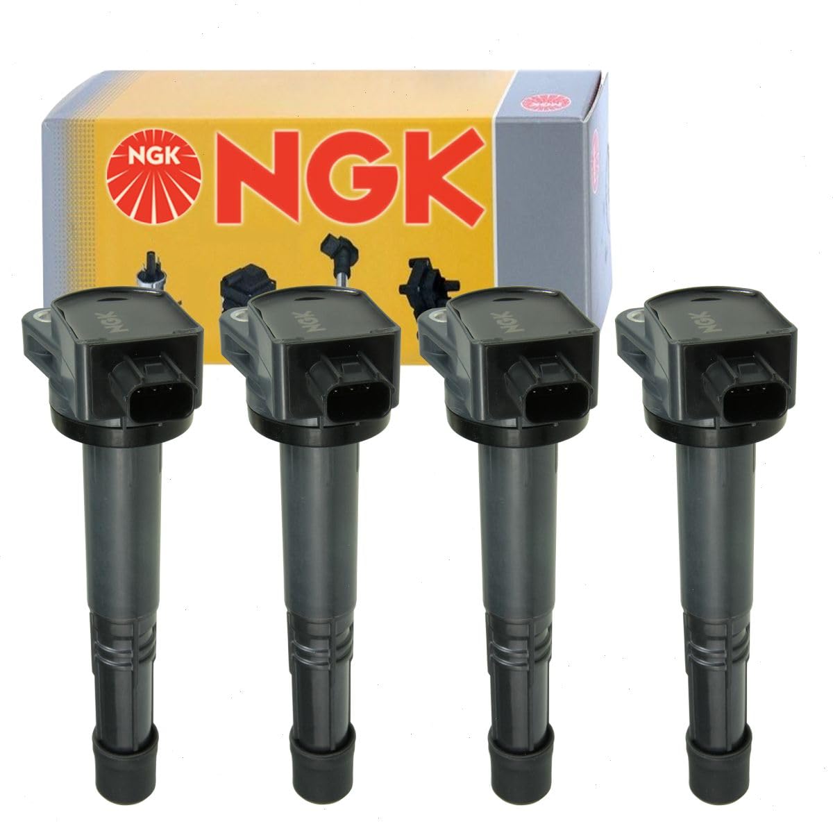4 pc NGK Ignition Coils compatible with Honda CR-V 2.4L L4 2010-2014