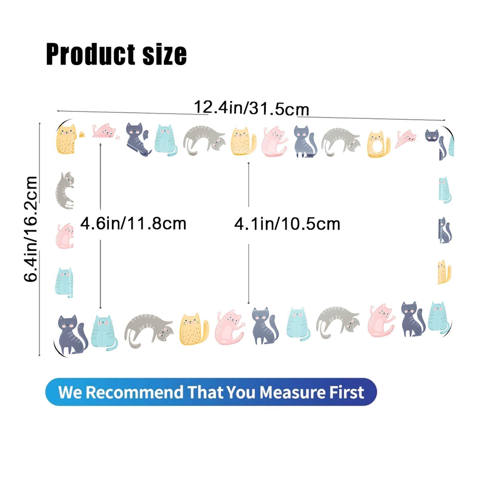 HOSNYE Cute Colorful Cartoon Cats License Plate Frame Casual Sport Cat Metal License Plate Cover Front Plates Frames Car Tag Fra
