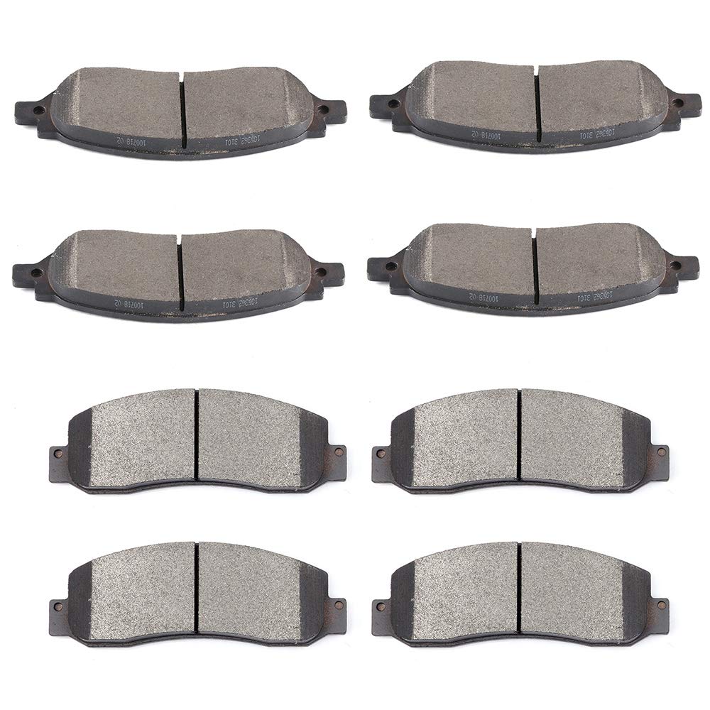Cciyu D1069 D1068 Ceramic Front Rear Brake Pad Set Fit For 2005-2007 For Ford For F-250 Super Duty,2005-2007 For Ford For F-350
