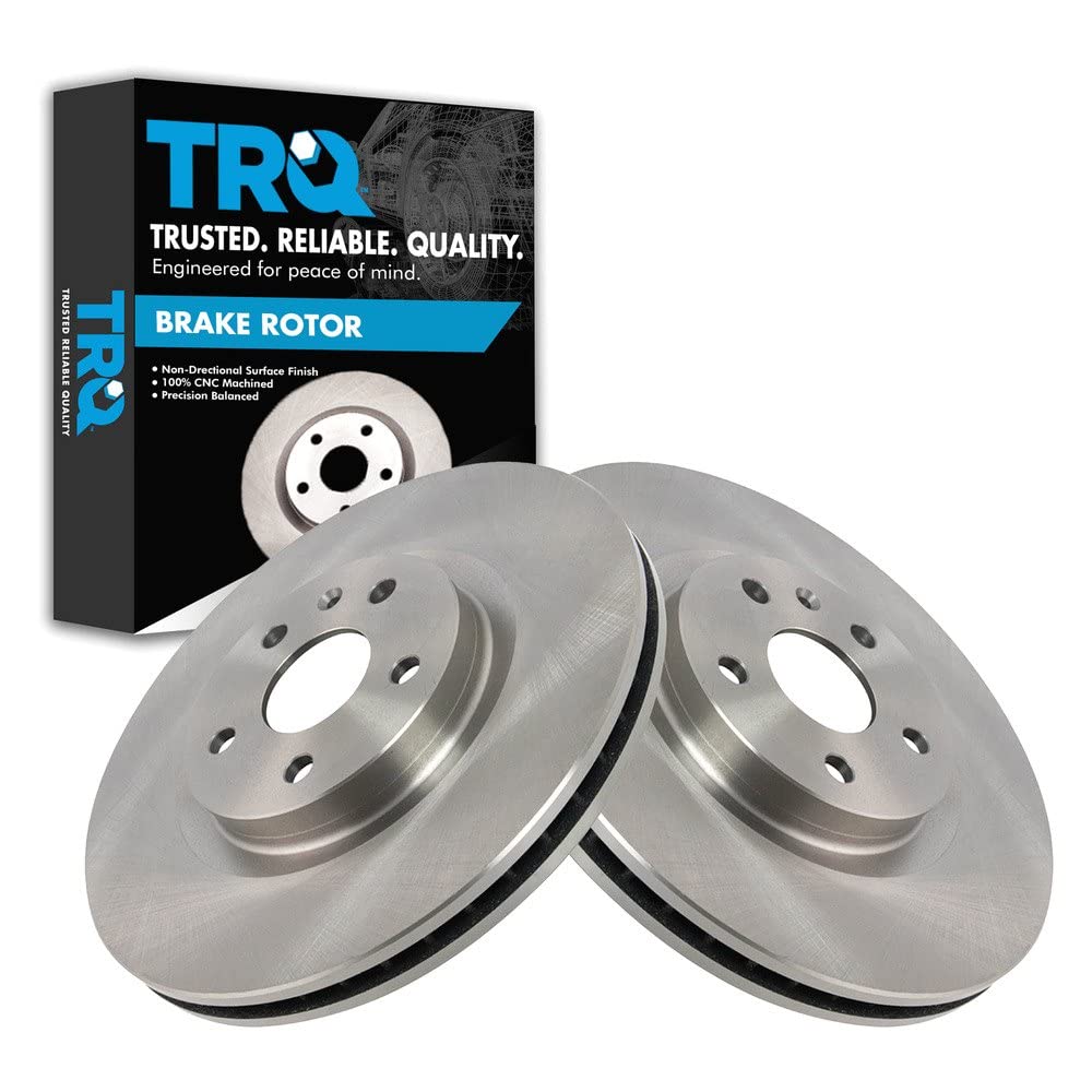 Trq Front Brake Rotors Set Vented Compatible With 2014-2017 Buick Regal 2008-2014 Cadillac Cts 2013-2019 Xts 2011-2017 Chevrolet