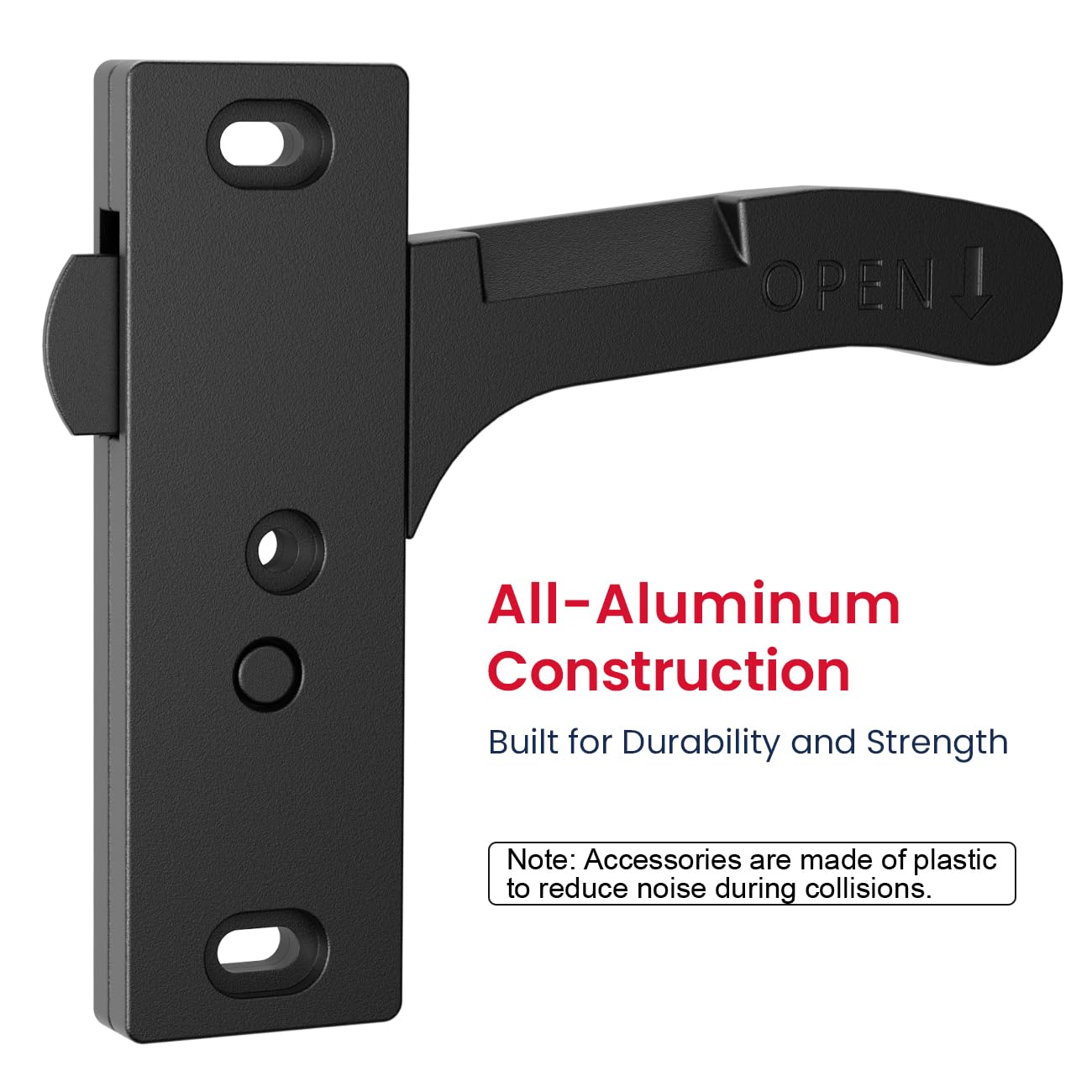 Safoner RV Door Aluminum Handle Replacement Kit, Right Handle, Black for Travel Trailers, Campers, Motorhomes