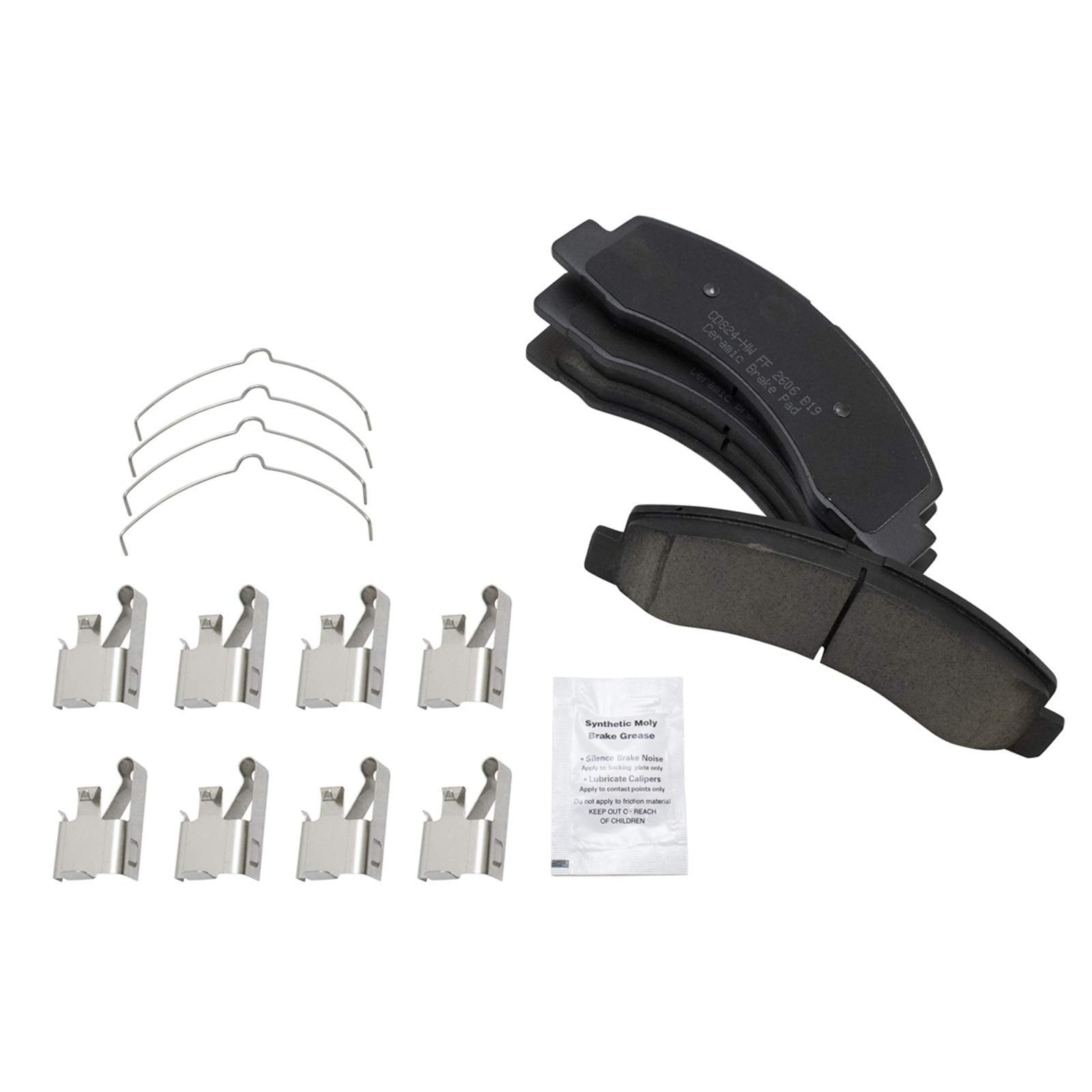 Trq Front Brake Pad & Rotor Kit Brake Pads Brake Rotor Ceramic Compatible With 2003-2004 Ford Excursion F-250 Super Duty F-350 S