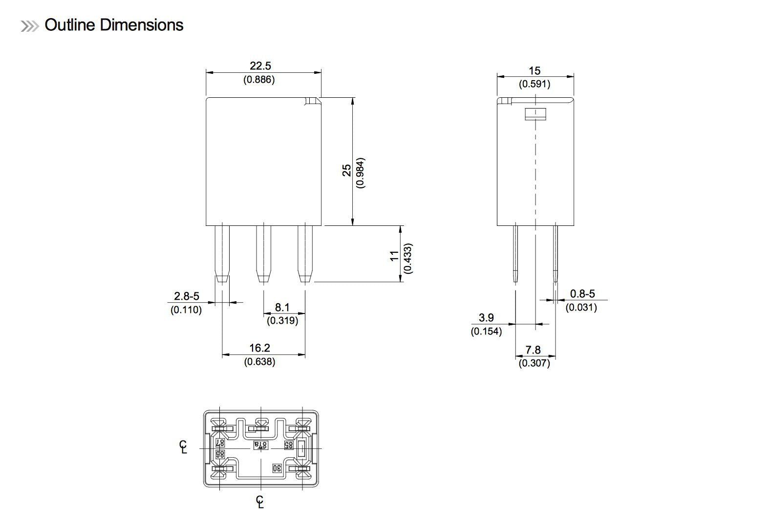 Song Chuan 301-1A-C-R1-U03 12Vdc Micro 280 Spst 35A Relay (Pack Of 3)