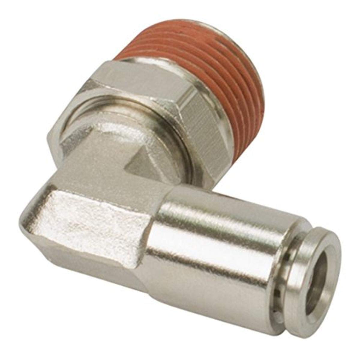 1/8 inch NPT(M) to 1/4 inch Airline 90 Degree Swivel Elbow Fitting (2 pcs) DOT Approved
