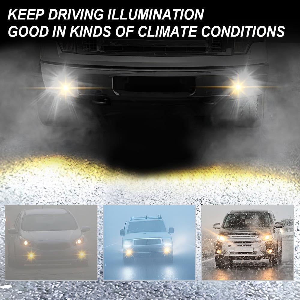 G-Plus Fog Light W/Bulb Compatible With Ford F150 2011-2014/Fit Lincoln Mark Lt 2011-2014 Front Bumper Fog Lamp Clear Lens Faros