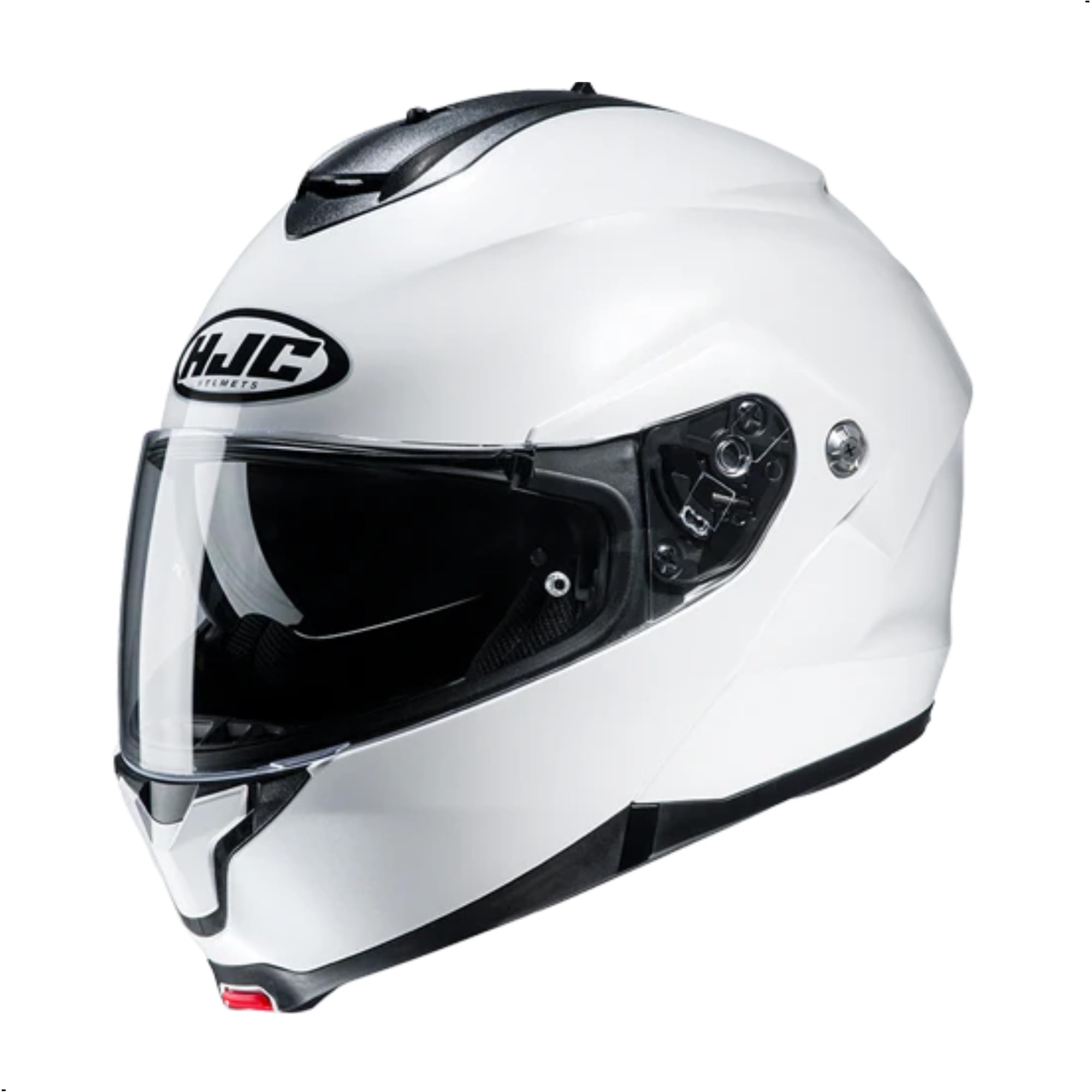 Hjc C91 Solid Modular Motorcycle Helmet With Hj-17 Pinlock Shield, Dot Approved(White, Xxx-Large)