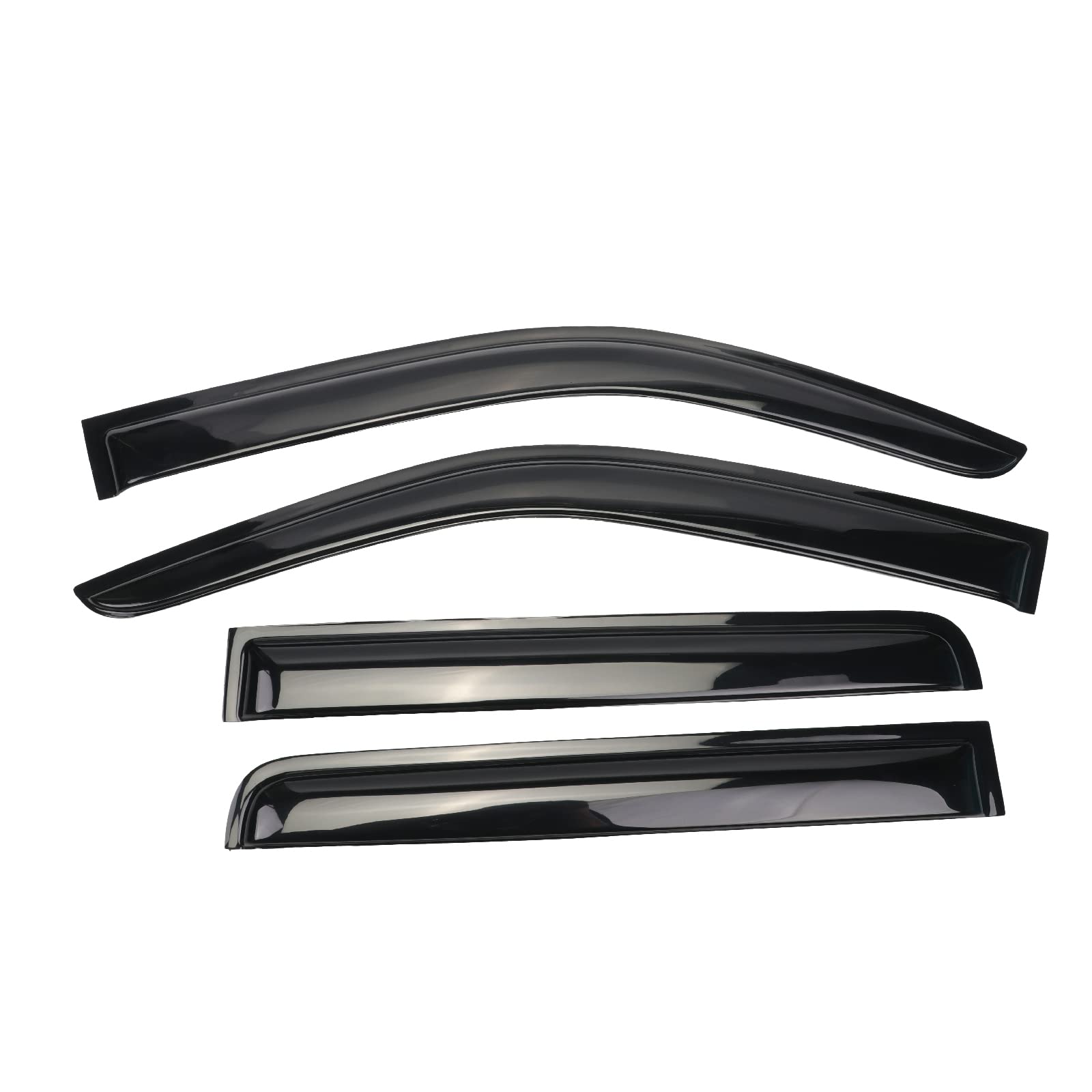 Sontian Window Visor Tape-On Side Wind Window Deflectors For Trucks 2005-2021 Nissan Frontier Super/Crew Cab, Rain Guards, Windo