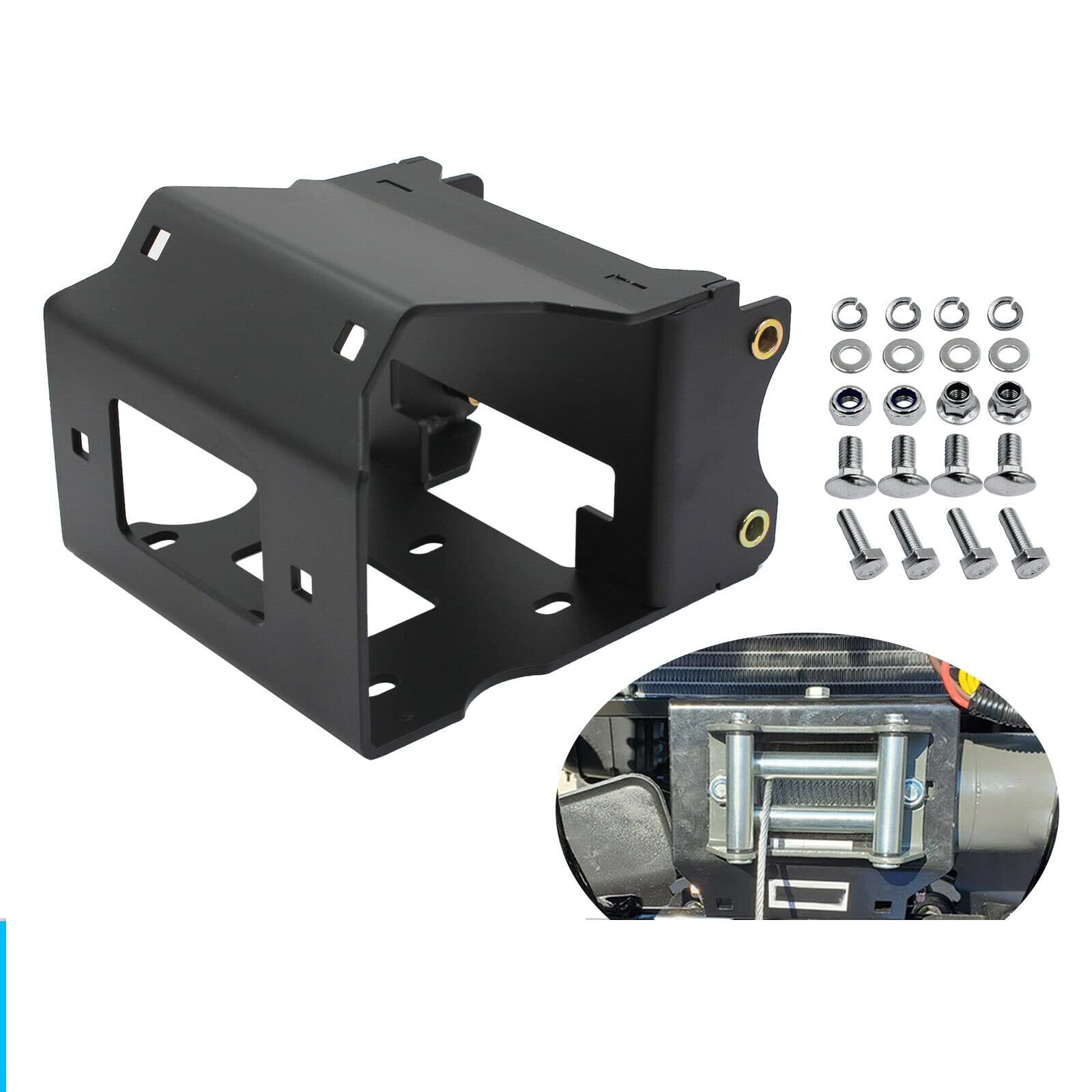 ATV Winch Mount - for Polaris Sportsman ATVs, ATV winches from 2000 lbs. to 3600 lbs. with 4-Hole (3.00 x 4.875) or 2-Hole (3.10