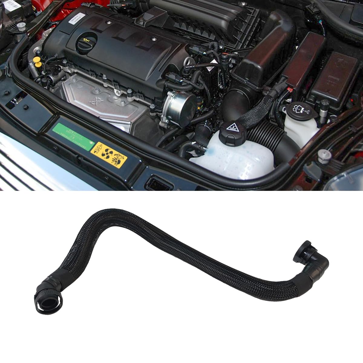 Bomunik 11157605186 2005-2012 For MINI Hose R55 R56 R57 R58 R59 Crankcase Vent Hose Valve Cover Replacement No. # 11157565449 V2