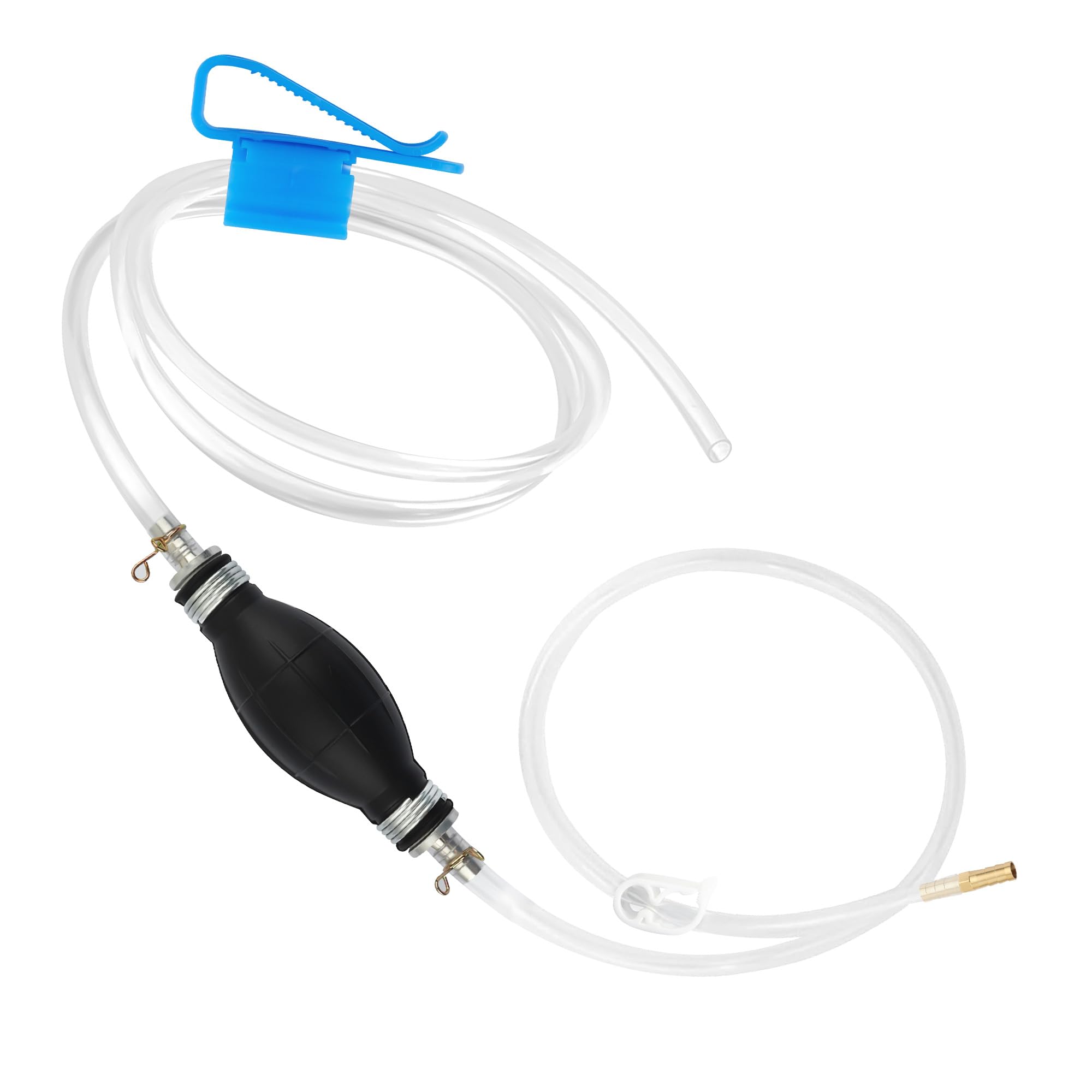Fuel Transfer Pump with 6.5FT Gas Siphon Hose,Enlarged Caliber Gas Pump for Gas Can,Oil,Water,Portable Siphon Pump for Gasoline 