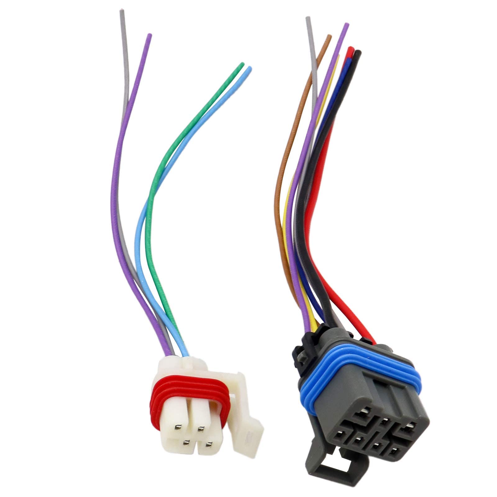 Secosautoparts 4L60E 4L80E 65E Neutral Safety Switch Pigtails Switch Connectors 7 & 4 Wire Fit For Gm 1995 To 2004 4-Speed Autom