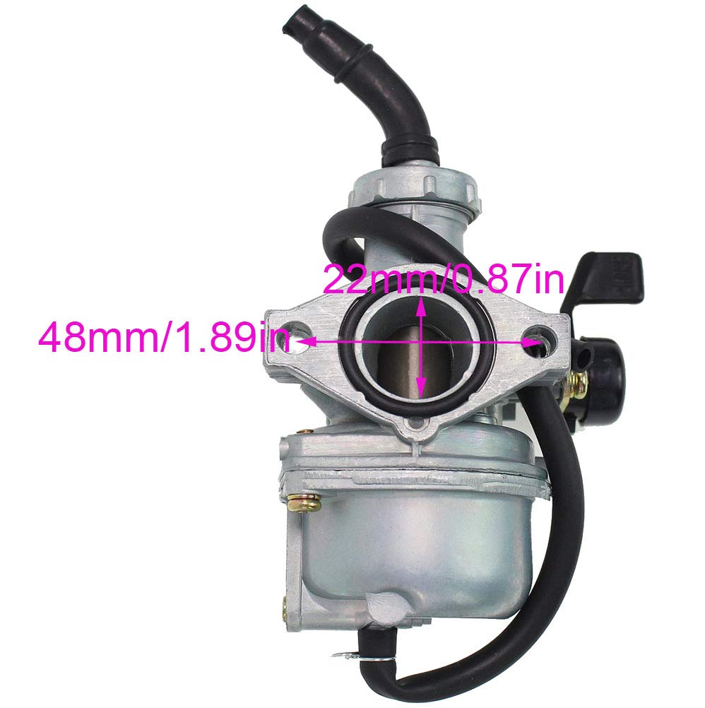 TOPEMAI PZ22 Carburetor for 110cc 125cc Dirt Bikes, Pit Bikes, ATVs, Go Karts - Includes Air Filter & Spark Plug, 22mm