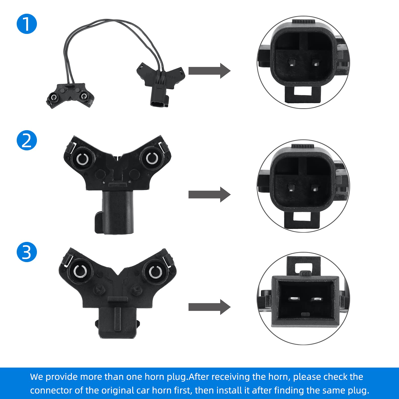 Seineca Car Horn Replacement For Bmw,12V Waterproof Snail Horn 110-125Db High/Low Tone (With Three Pairs Of Horn Plug)