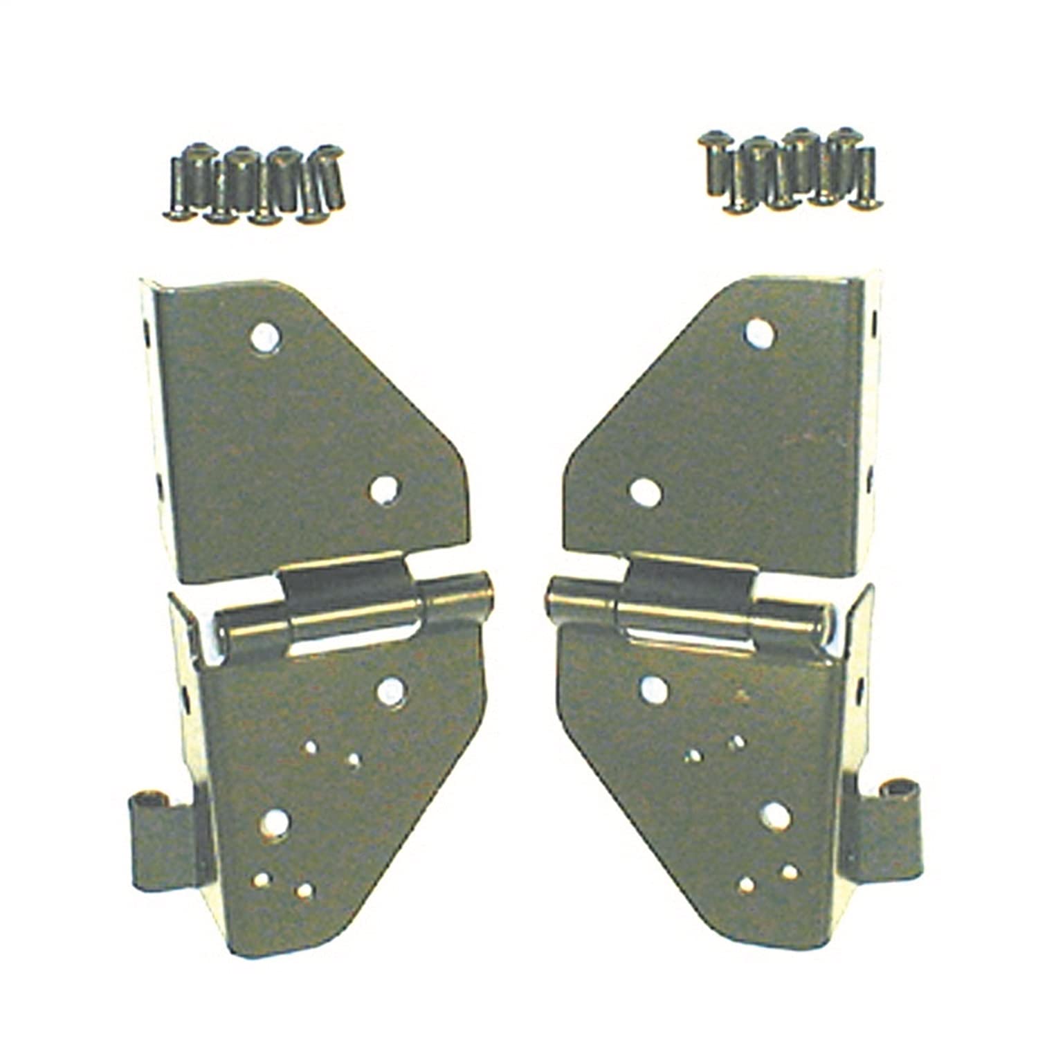 Rugged Ridge Windshield Hinges for Jeep CJ/Wrangler YJ | Model 11209.01 | Black | Fits 1976-1995 Jeep Models