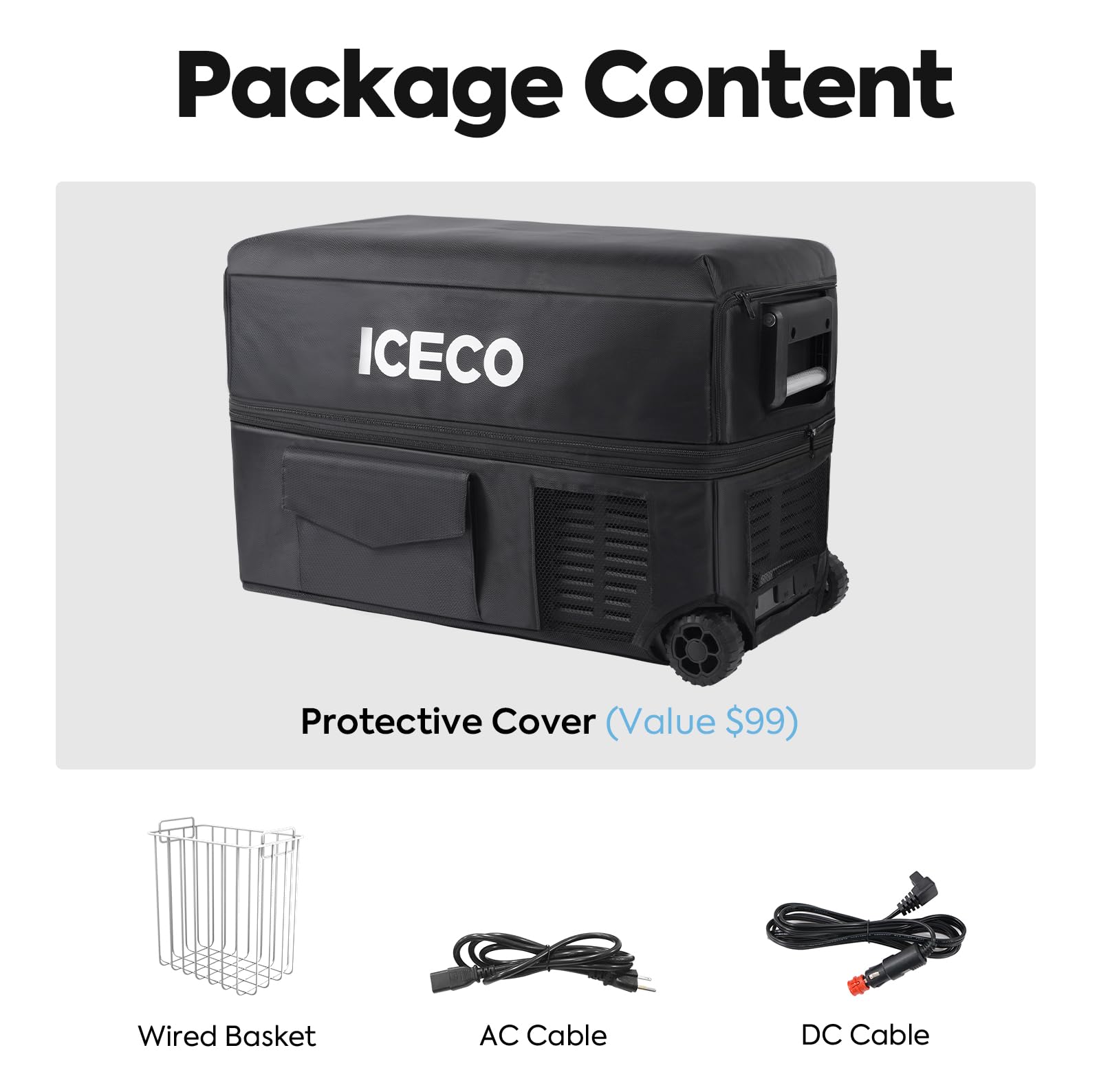 Iceco Jp50 Pro Portable Refrigerator,12Volt Car Fridge Freezer, Compact Refrigerator With Secop Compressor, For Outdoor, Camping