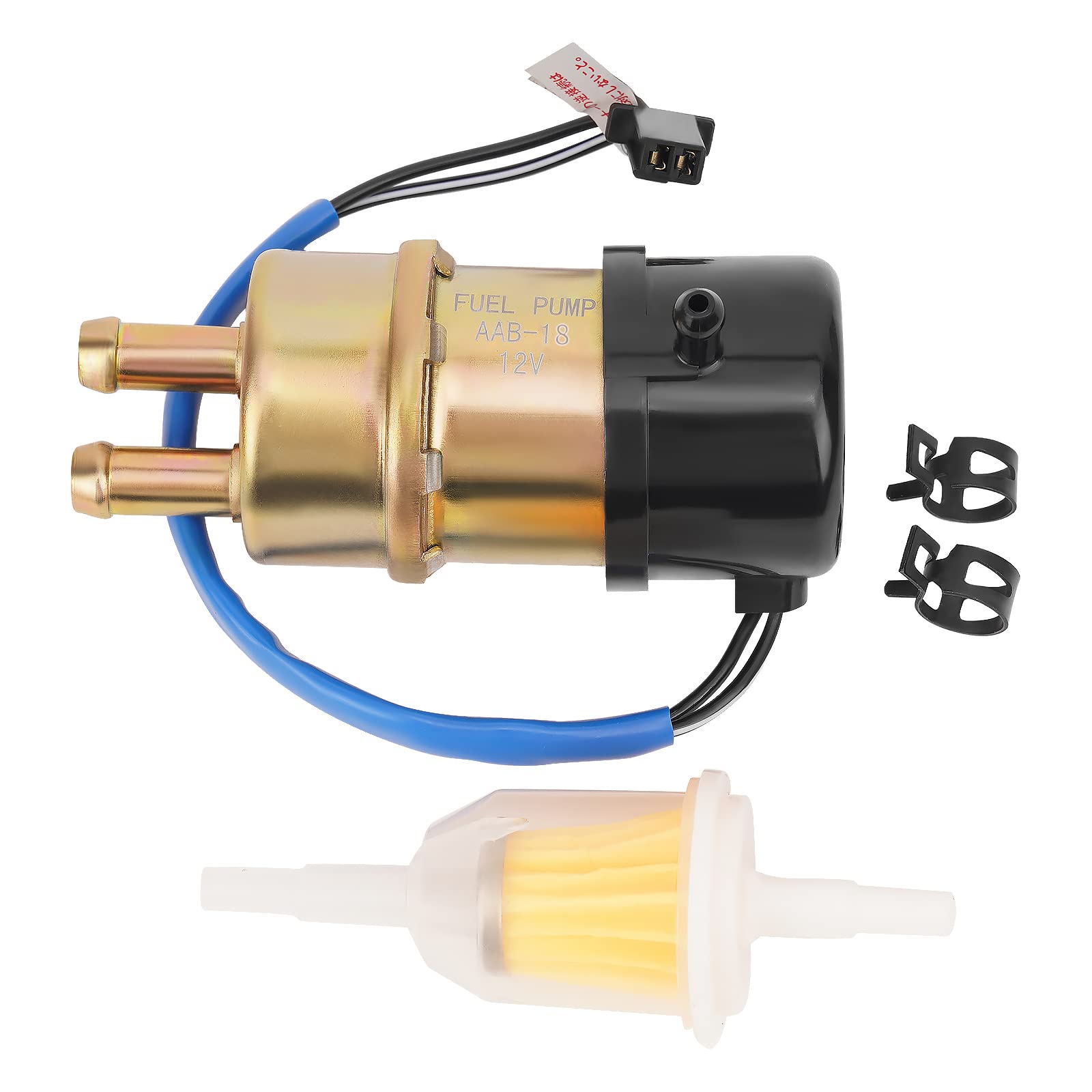Road Passion 12V Electric Fuel Pump for Yamaha V Star 650/1100, Virago 1000/1100, Metal, Fuel-A Color