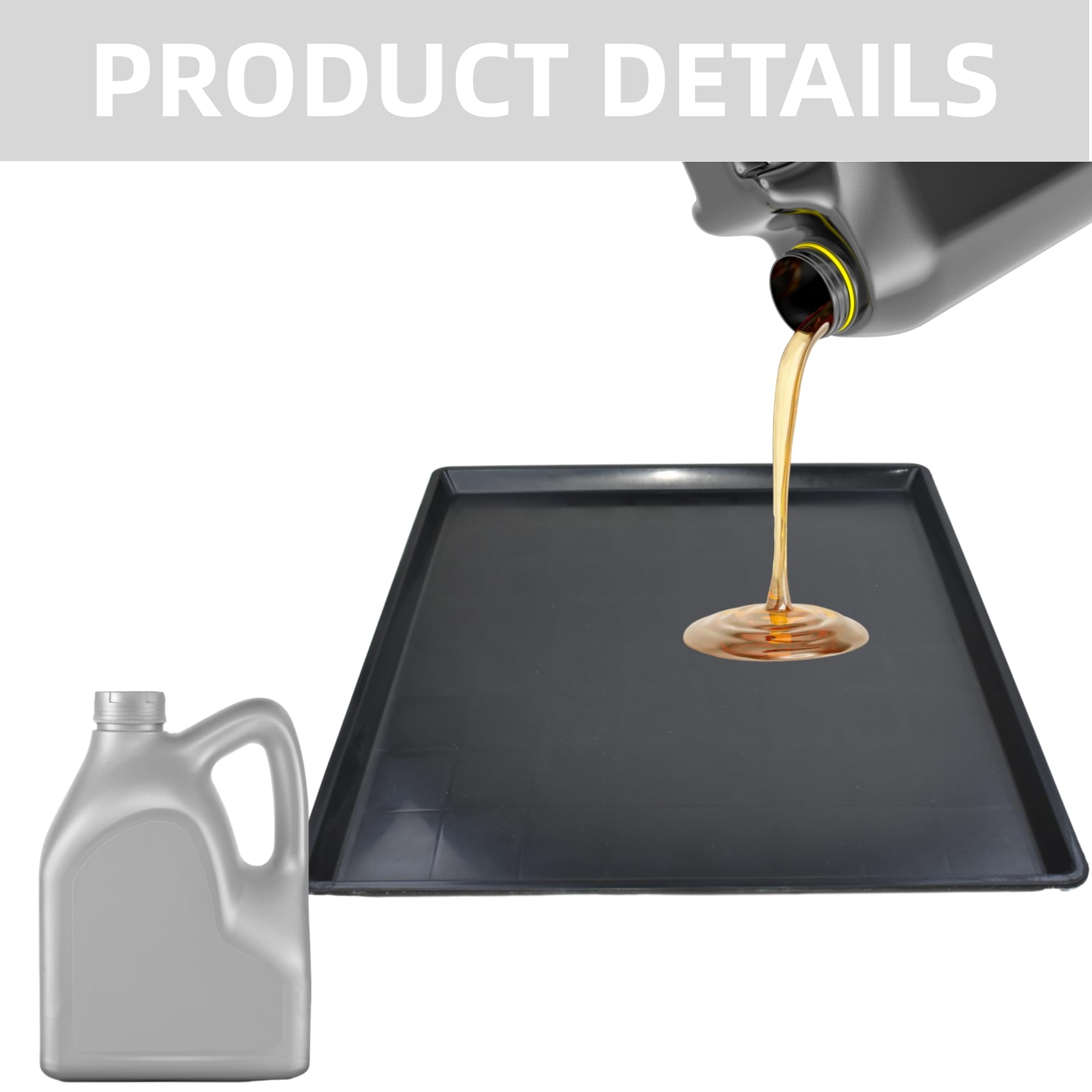 FEICHANGHAO 2 Pack Oil Change Drain Pan, Plastic Mini Fridge Drip Tray for Mini Fridges Air Conditioners Machinery, Oil Drain Pa