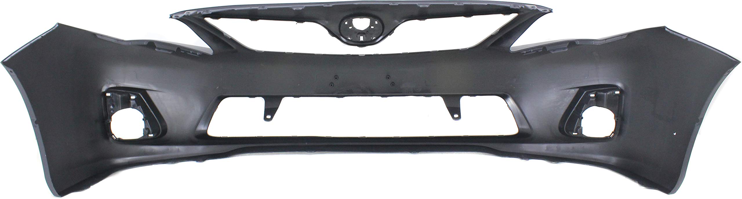Garage-Pro Front Bumper Cover Kit for Toyota Corolla 2011-2013, Primed, with Fog Light Holes, for Base CE Models