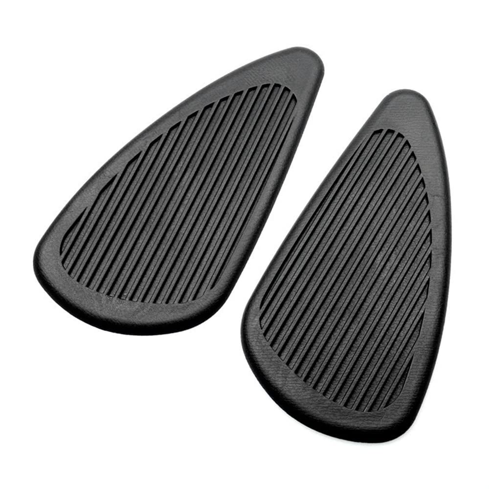 Kucehiup Motorcycle Fuel Tank Knee Pad, Vintage Tank Side Panels Protector Stickers Universal Gas Petrol Tank Knee Pads(Black2)