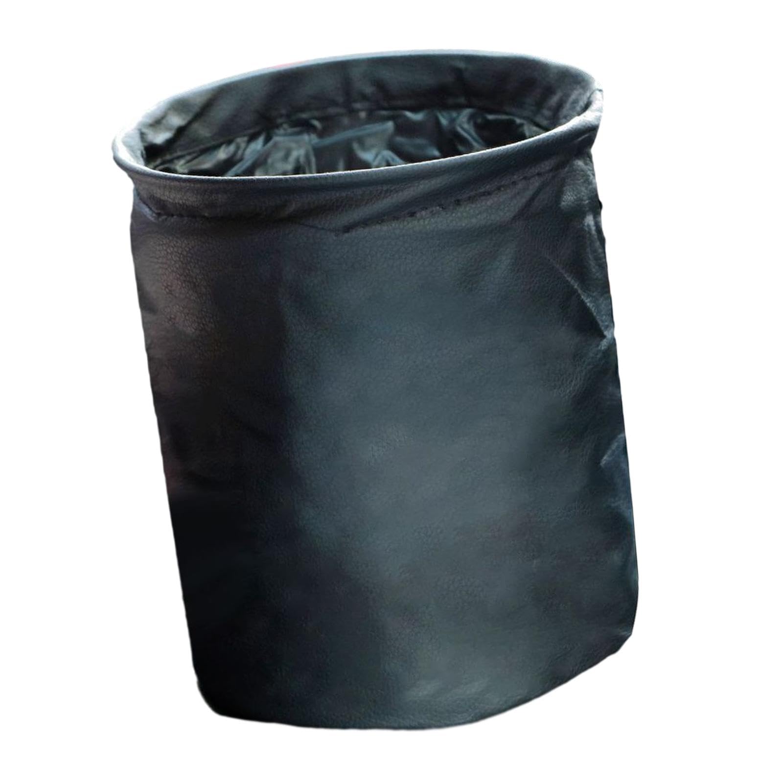 JAZZY PEARLS Folding Car Trash Can Scratch Resistant Auto Accessories Hanging Garbage Bin Black