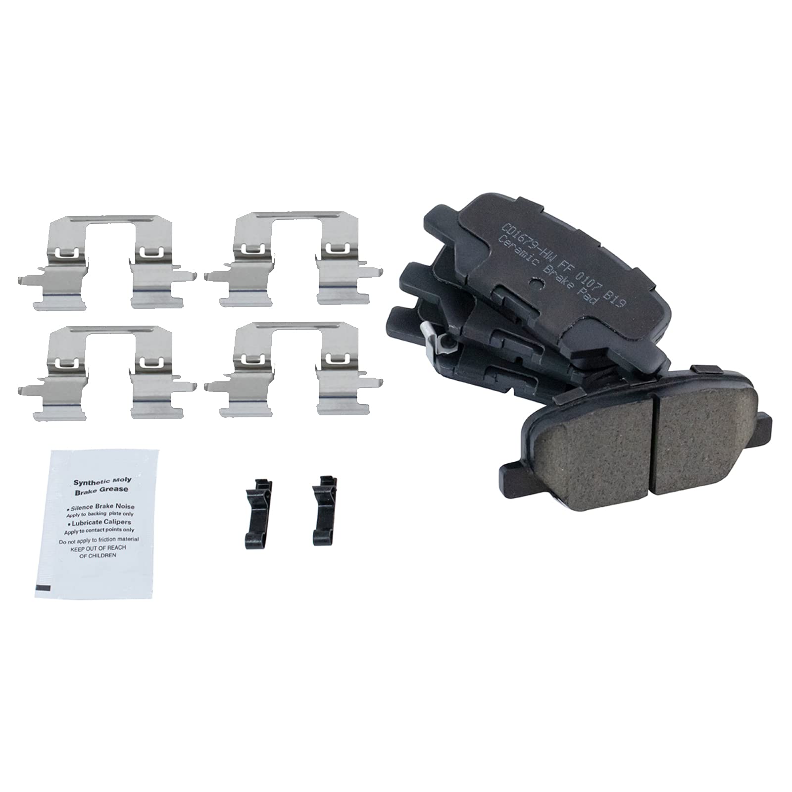 Trq Rear Brake Pad & Rotor Kit Brake Pads Brake Rotor Ceramic Premium G-Coated Compatible With 2014-2015 Mazda 6