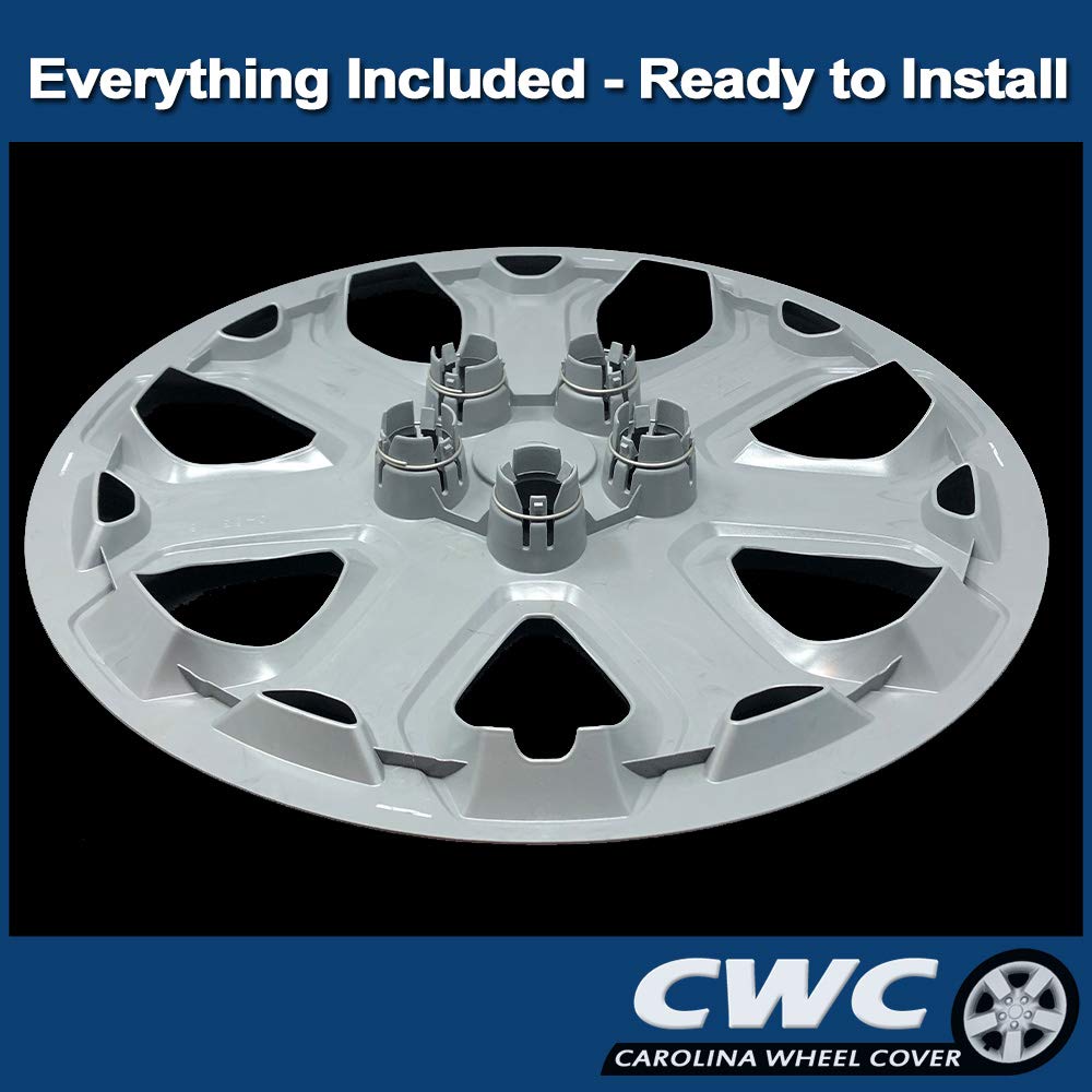 Carolina Wheel Cover Premium Replica Hubcap Set, 16-Inch Silver Wheel Covers for Ford Focus 2012-2014 (4 Pieces)