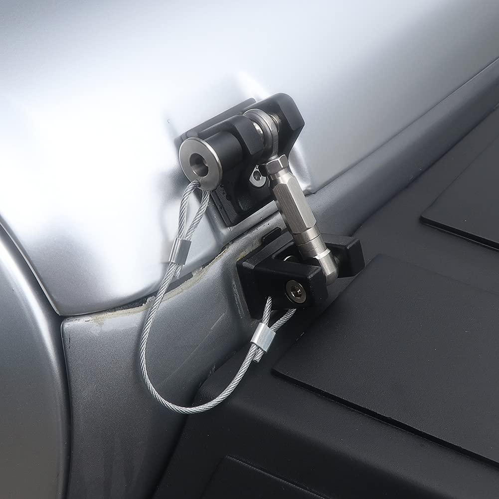 Sukemichi Jk Hood Latches For Jeep, Locking Hood Latch For Jeep Wrangler Jk Unlimited Sahara 2007-2018, Eliminate Hood Flutter, Aluminum, 1 Pair