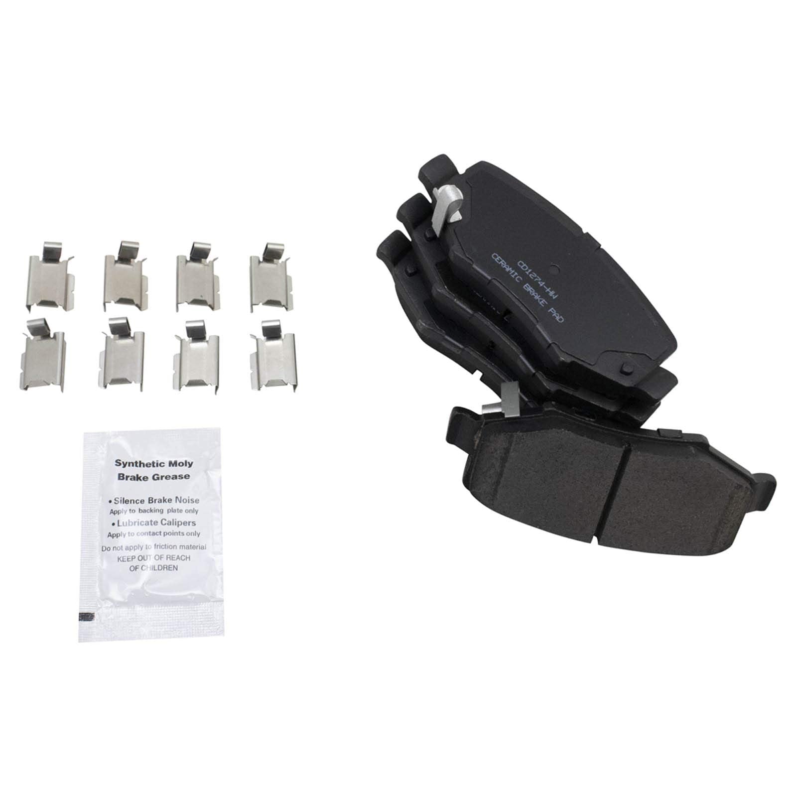 Trq Rear Brake Pad & Rotor Kit Brake Pads Brake Rotor Ceramic Solid Premium G-Coated Compatible With 2007-2017 Jeep Wrangler 201
